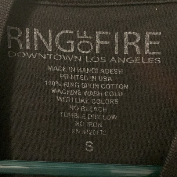 Ring of fire downtown LA small black t shirt colorful graphics art - Picture 3 of 6